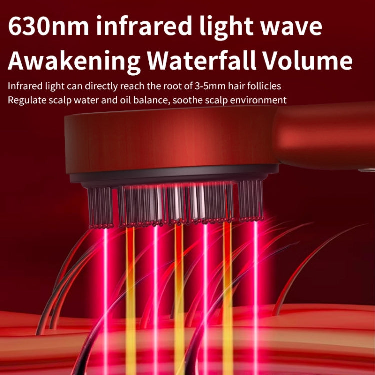 630nm Red Light Massage Comb Scalp Care Liquid Guide Hair Growth Instrument