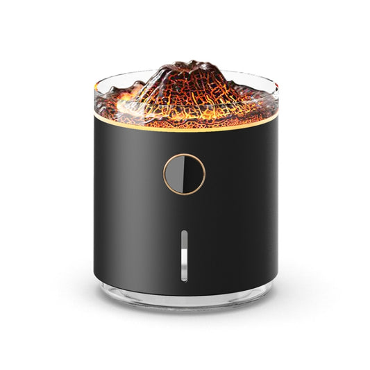 HX127 Mini Volcano Lava Aromatherapy Diffuser Small Household Atmosphere Humidifier, Black, White