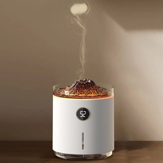 HX127 Mini Volcano Lava Aromatherapy Diffuser Small Household Atmosphere Humidifier, Black, White